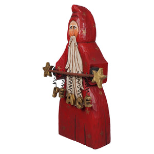 Red ’Peace’ Banner Santa - Christmas