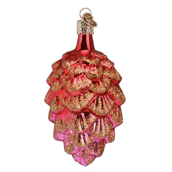 Red Ponderosa Pine Cone Ornament