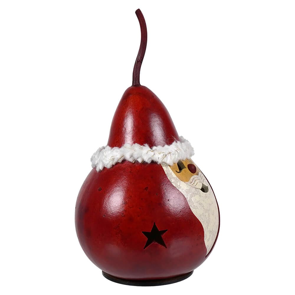 Red Star Santa Miniature Gourd - Christmas