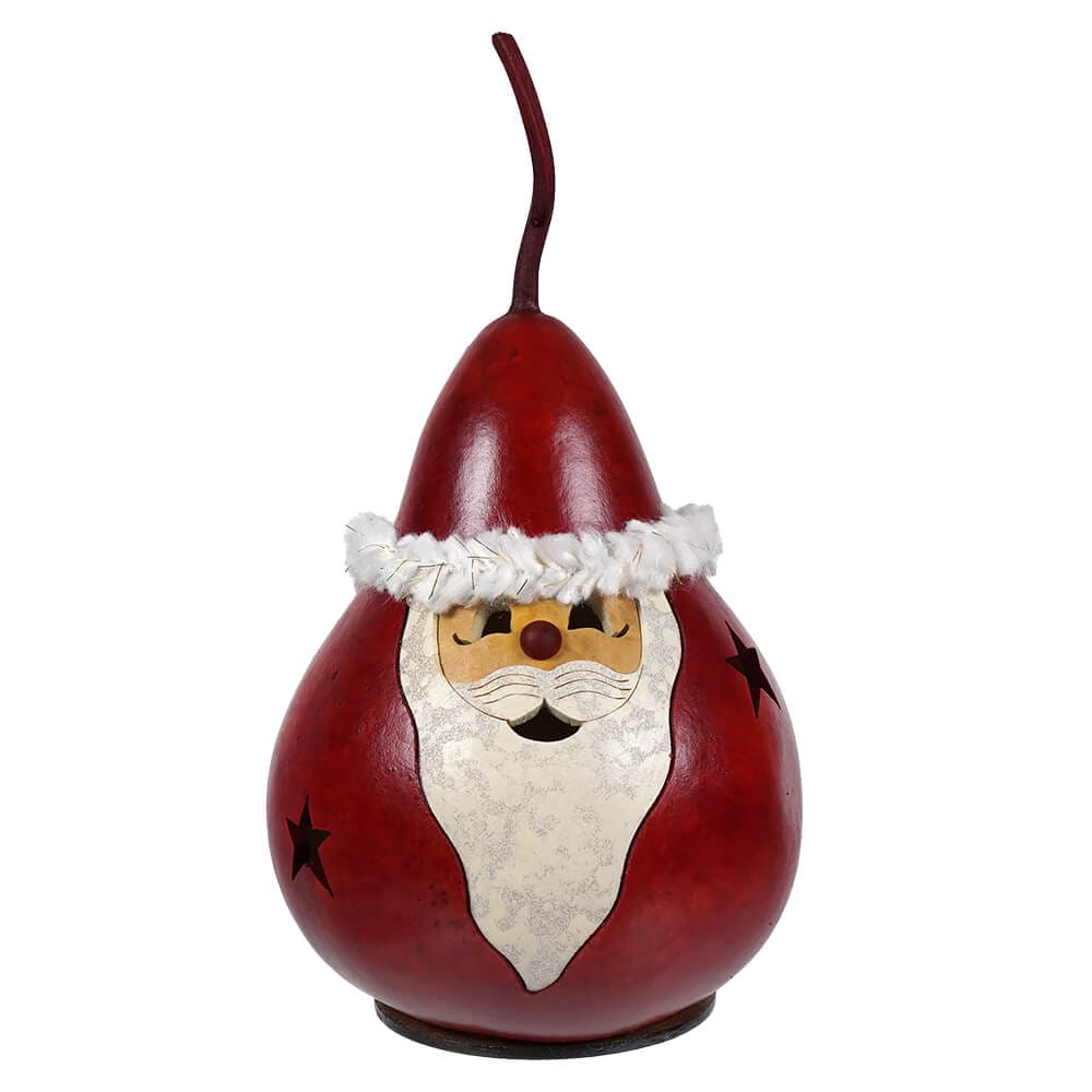 Red Star Santa Miniature Gourd - Christmas