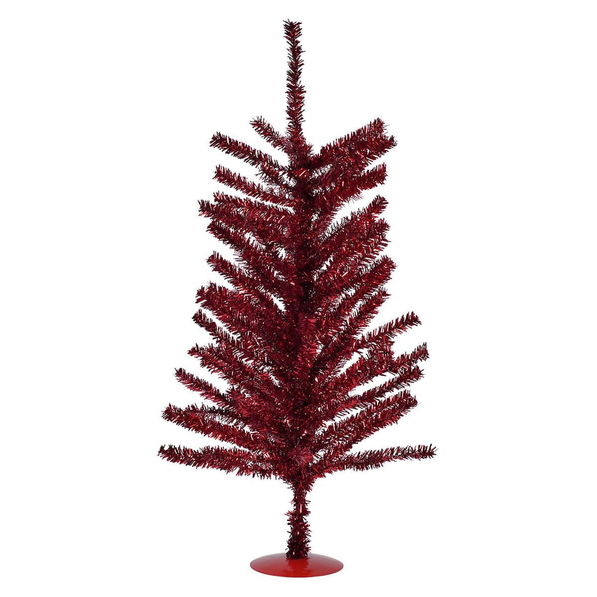 Red Tinsel Tree - Christmas