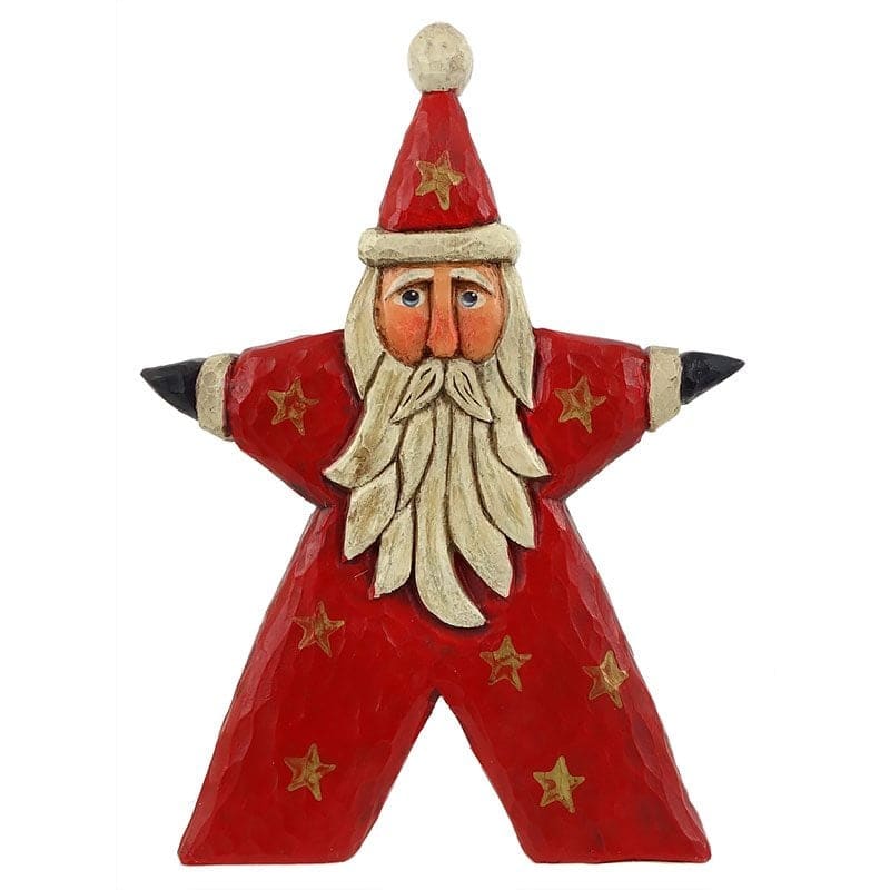 Red Whimsical Star Santa