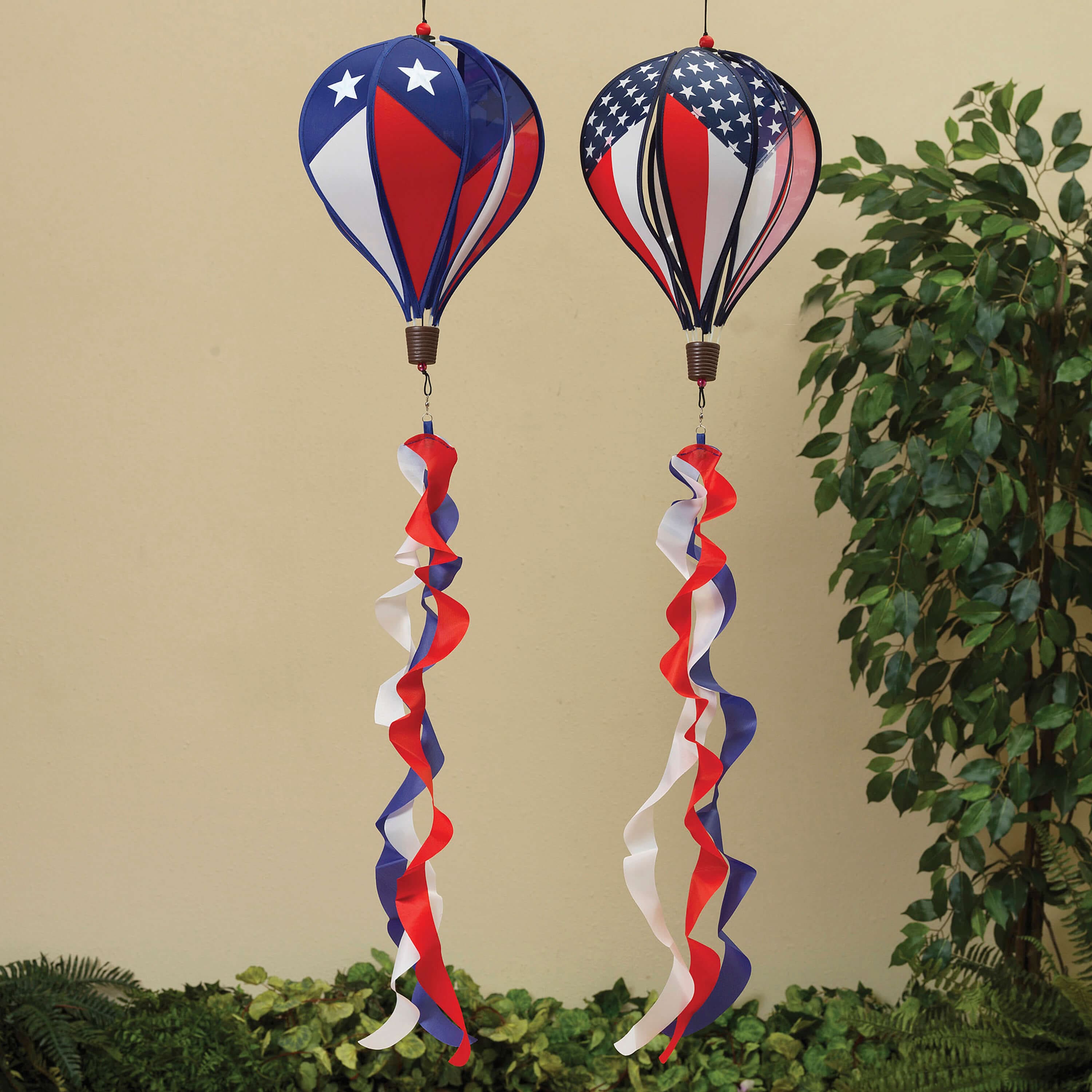 Red, White & Blue Americana Nylon Patriotic Balloon Spinner