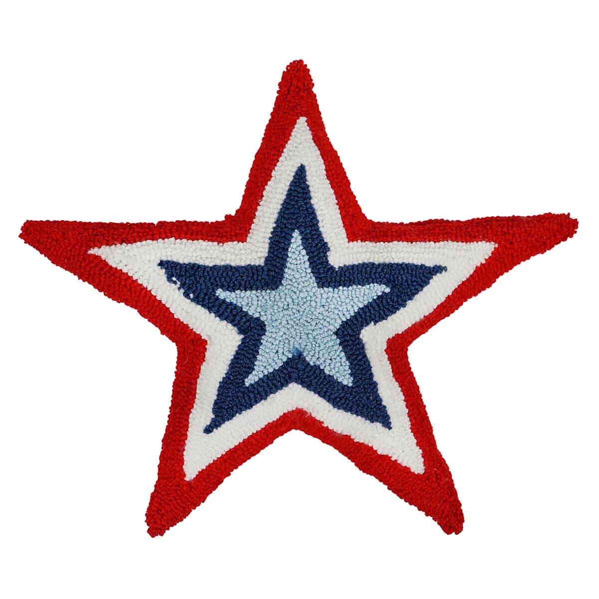 Red, White & Blue Star Shaped Pillow