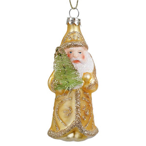 Regal Gold Santa Ornament - Ornaments