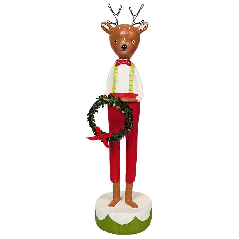 Reindeer Boy with Wreath