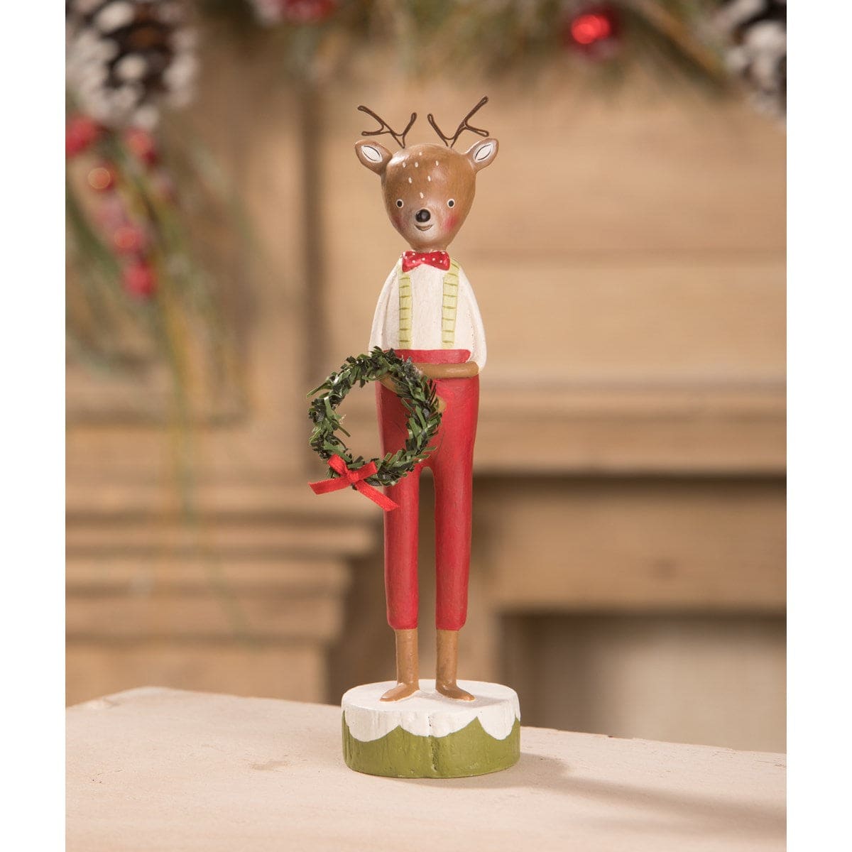 Reindeer Boy with Wreath