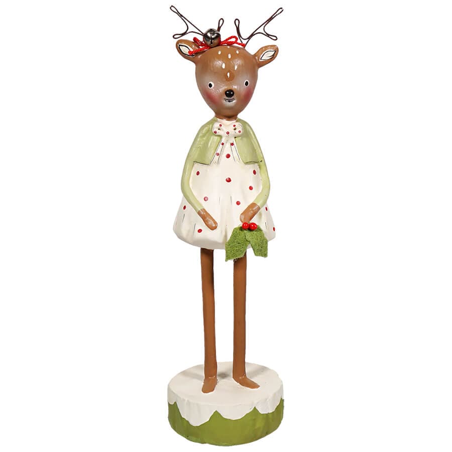 Reindeer Girl with Holly