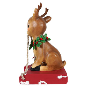 Reindeer On Sled - Christmas