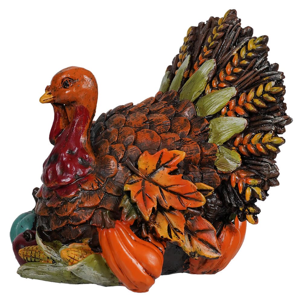 Resin Fruitful Harvest Turkey Figurine