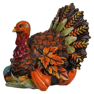Resin Fruitful Harvest Turkey Figurine