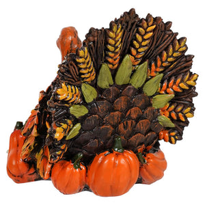 Resin Fruitful Harvest Turkey Figurine