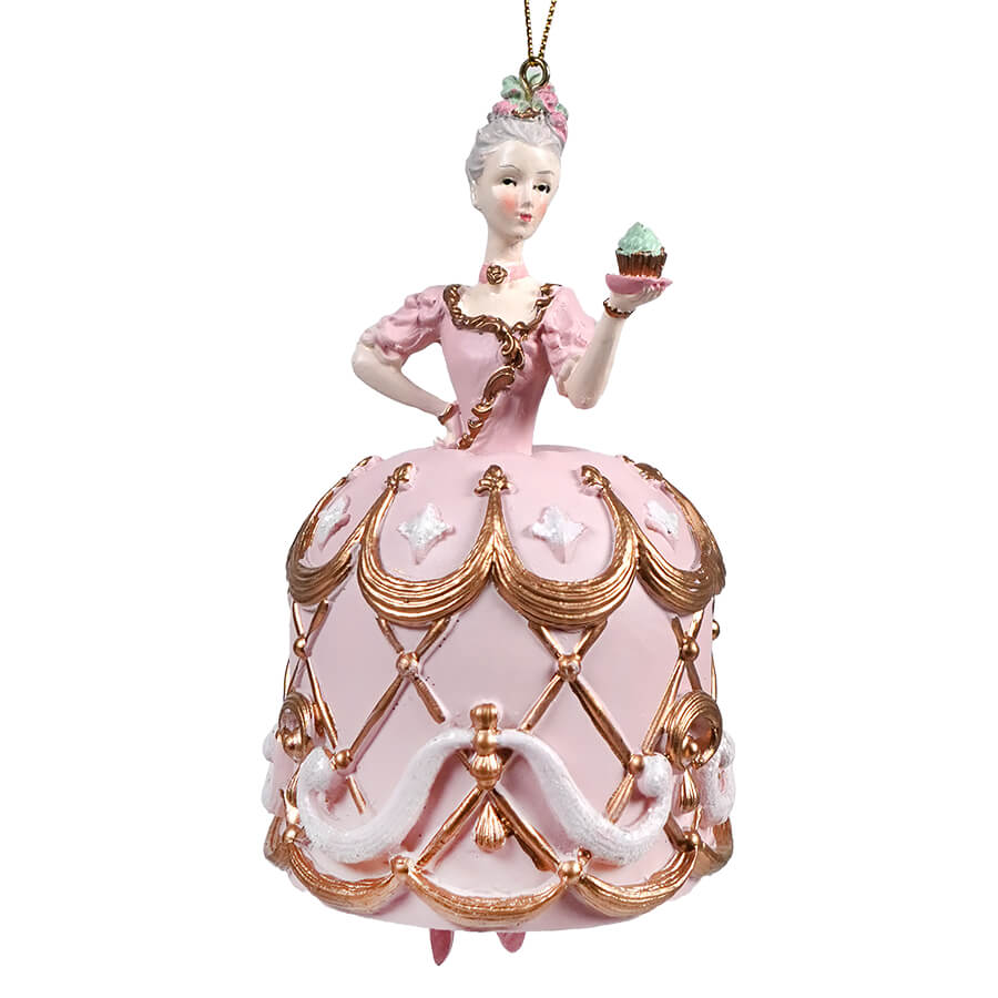 Resin Marie Antoinette Bell Design Cake Dress Ornament - Christmas