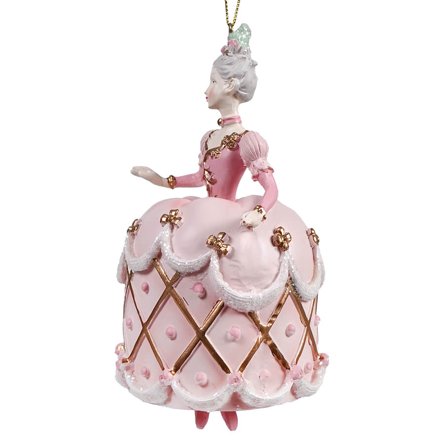 Resin Marie Antoinette Bell Design Cake Dress Ornament - Christmas