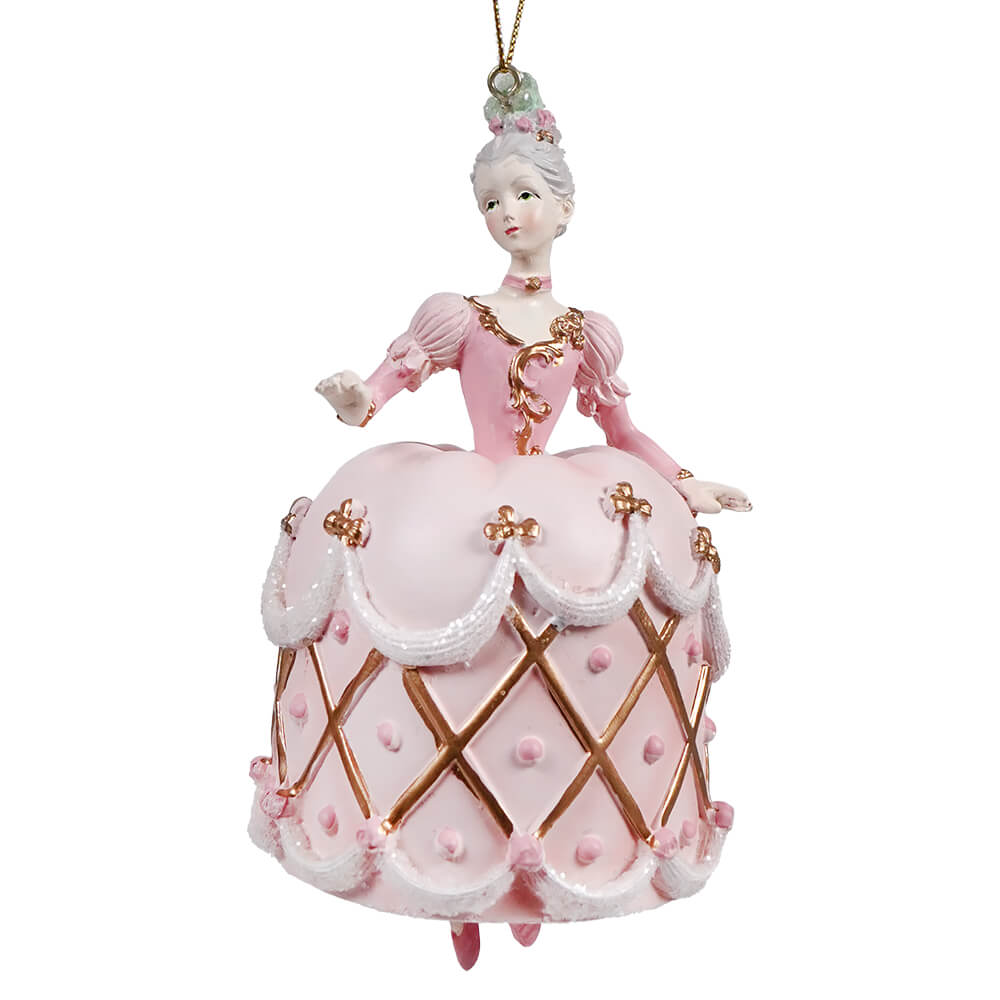 Resin Marie Antoinette Bell Design Cake Dress Ornament - Christmas