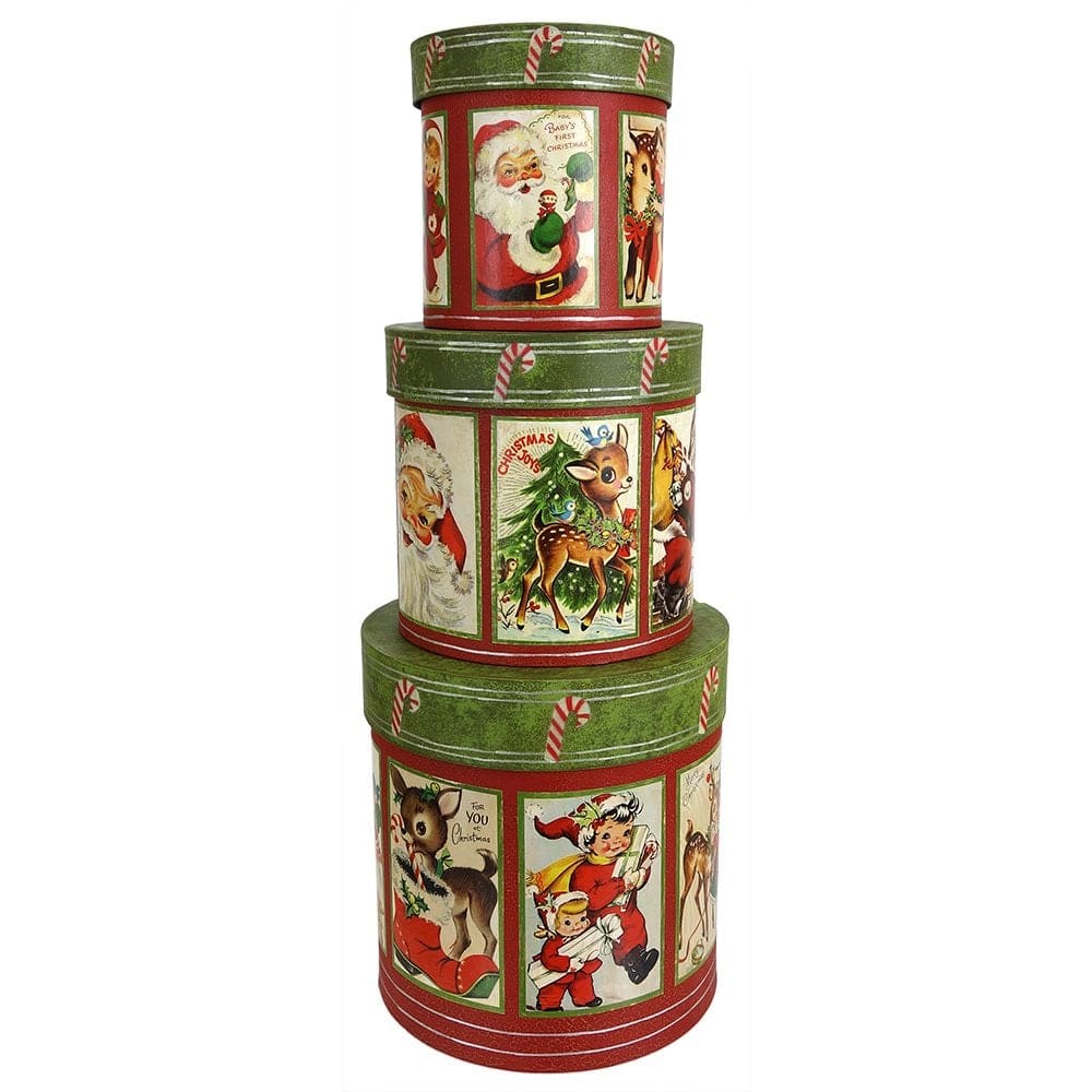 Retro Christmas Nesting Boxes Set/3