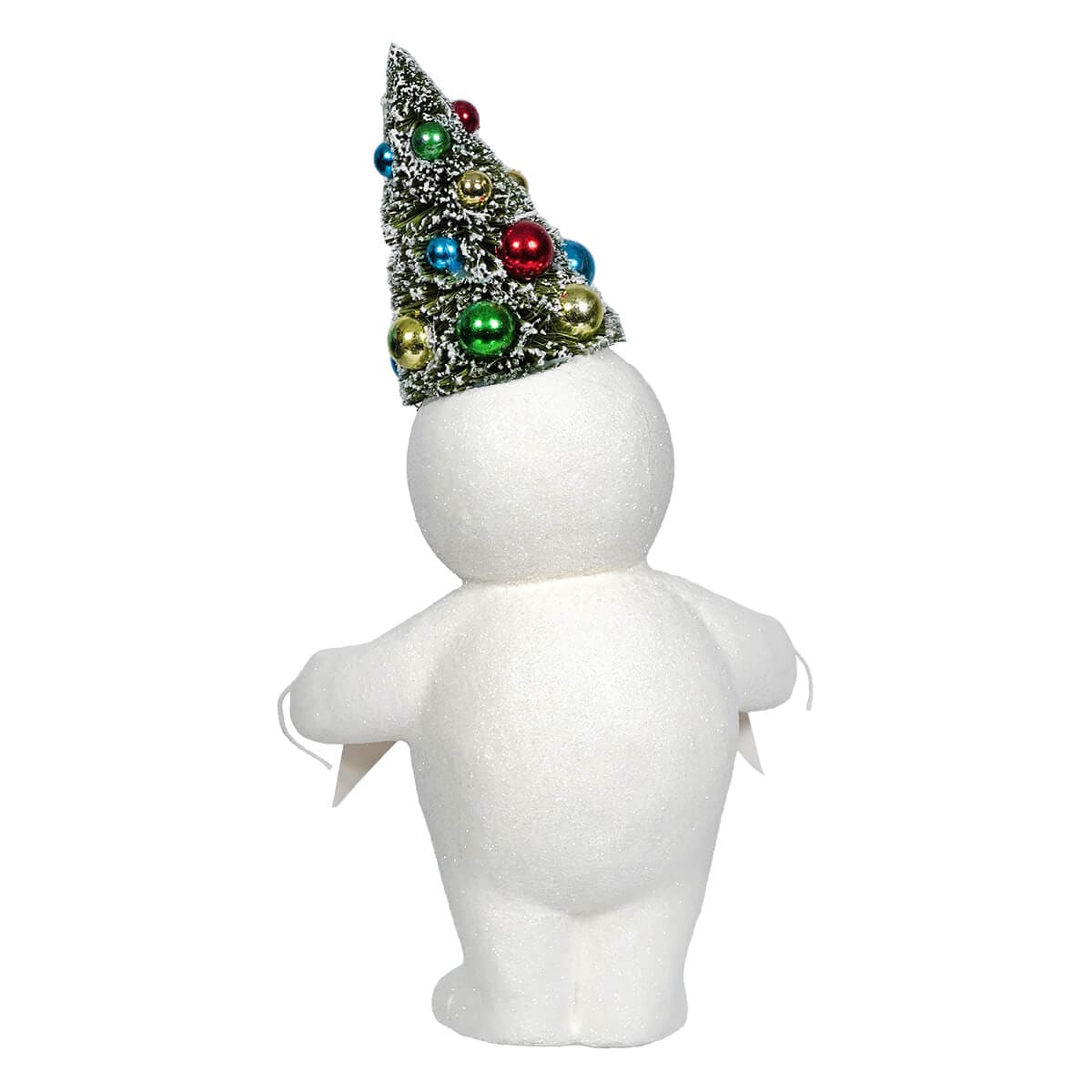 Retro Merry Snowman With Tree