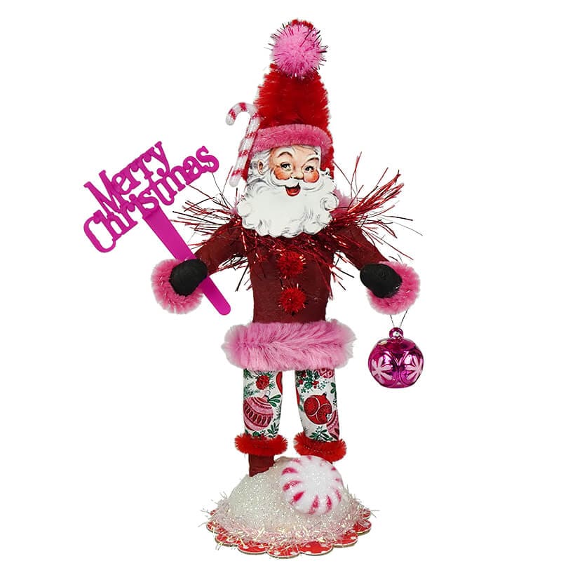 Retro Peppermint Santa Fancy Pants Figure