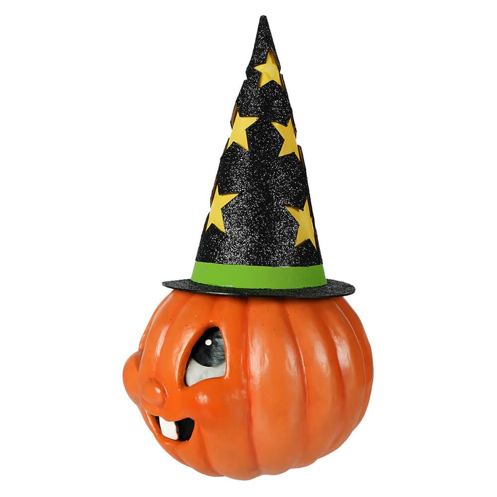 Retro Pumpkin Witch Container