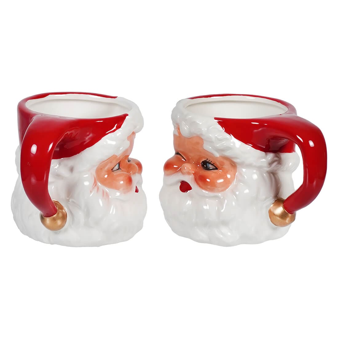 Retro Santa Mini Mugs Set/2 - Christmas