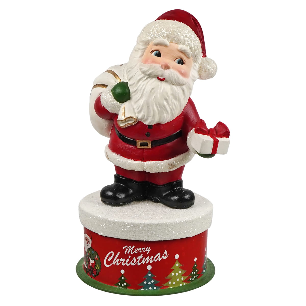 Retro Santa On Box