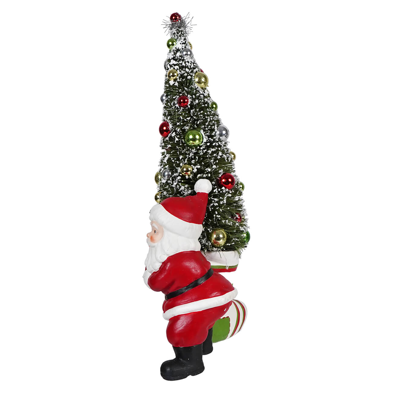 Retro Santa Pulling Stocking - Christmas