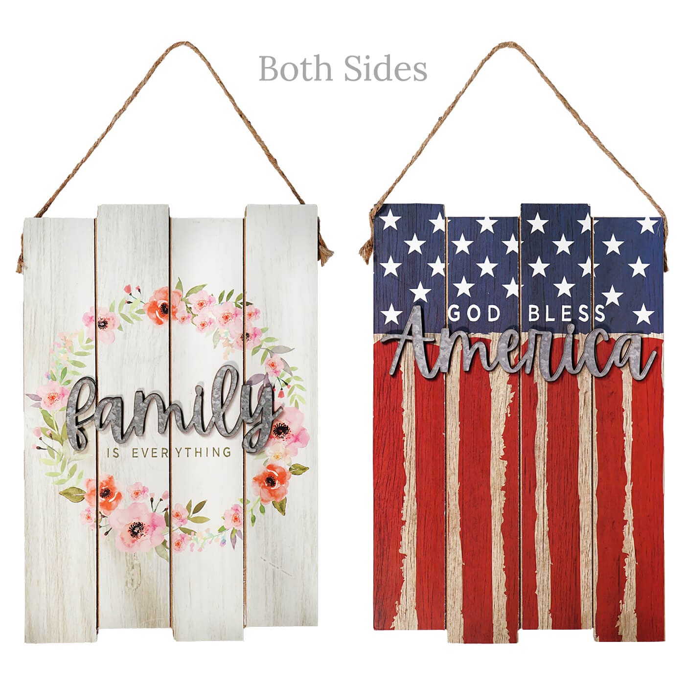 Reversible Family Americana Slat Decor