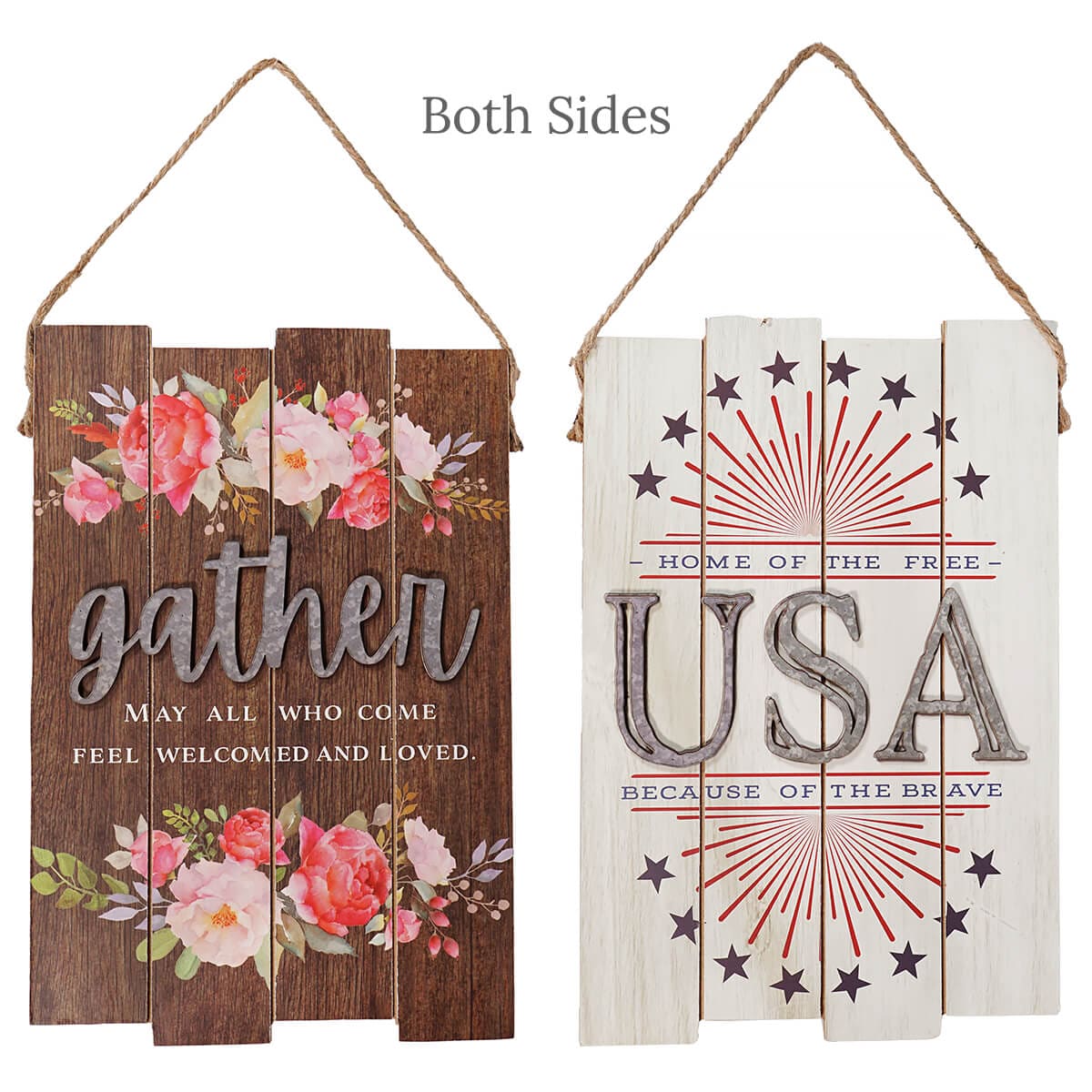 Reversible USA Americana Slat Decor