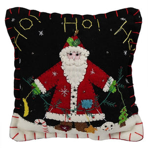 Santa & Garland Pillow