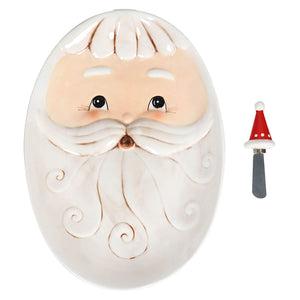 Santa Hat Platter w/Spreader