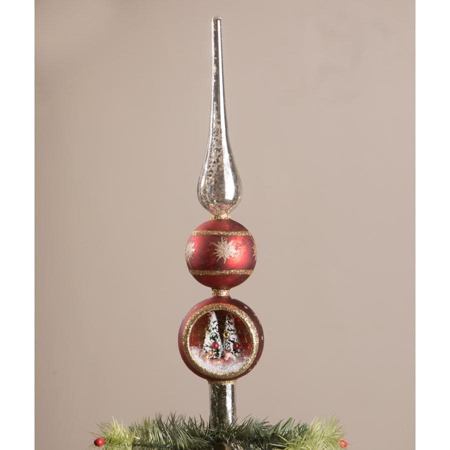 Santa in Sleigh Indent Tree Topper