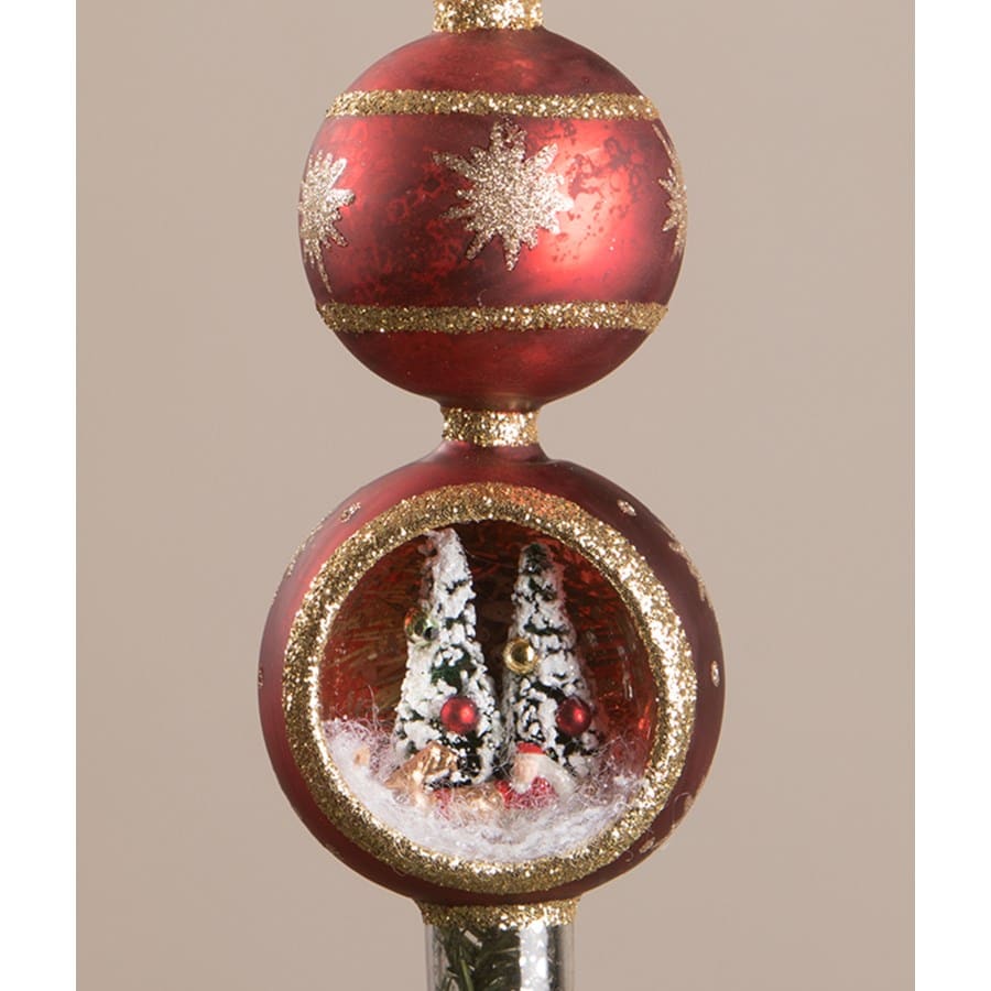 Santa in Sleigh Indent Tree Topper