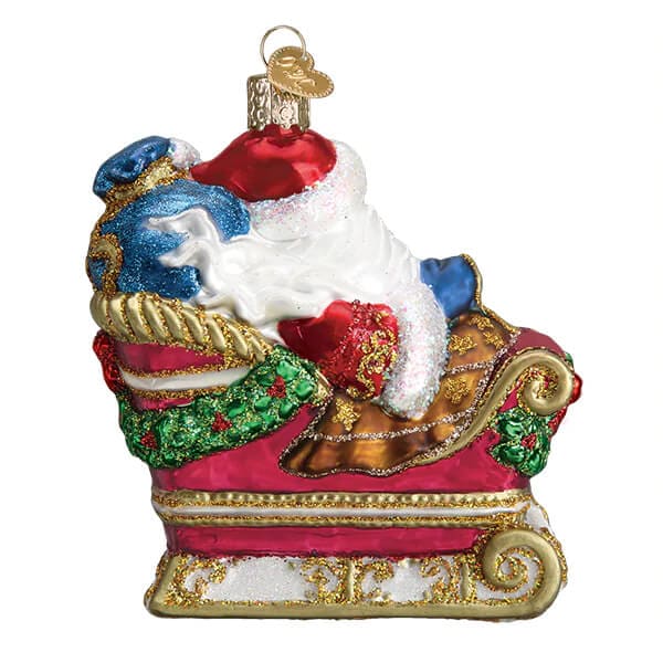 Santa In Sleigh Ornament