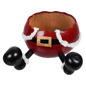 Red santa pants candy dish large red gourd planter with black boots white trim and gold buckle by meadowbrooke gourds
