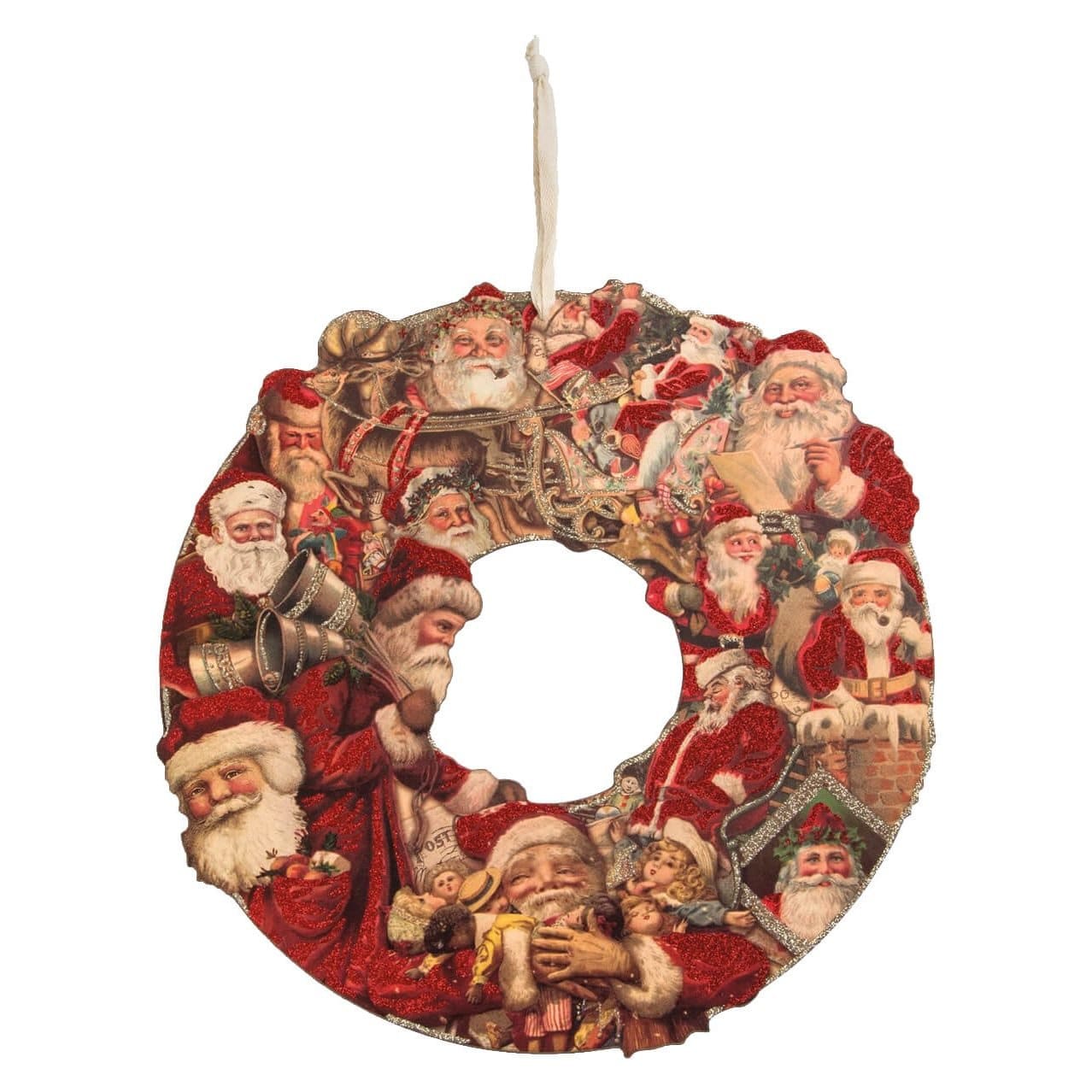 Santa Postcard Wreath