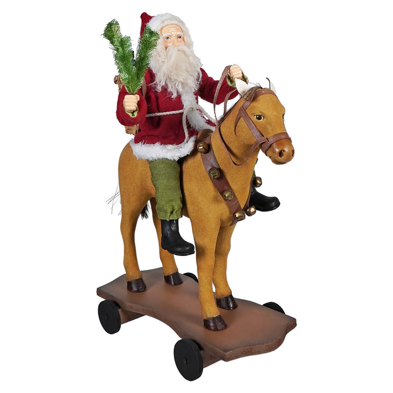 Santa Riding Horse Pull Toy - Christmas