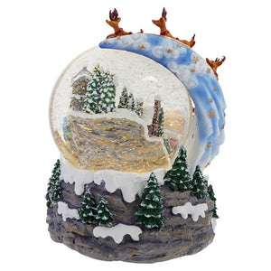 Lighted Musical Santa and Sled Water Globe