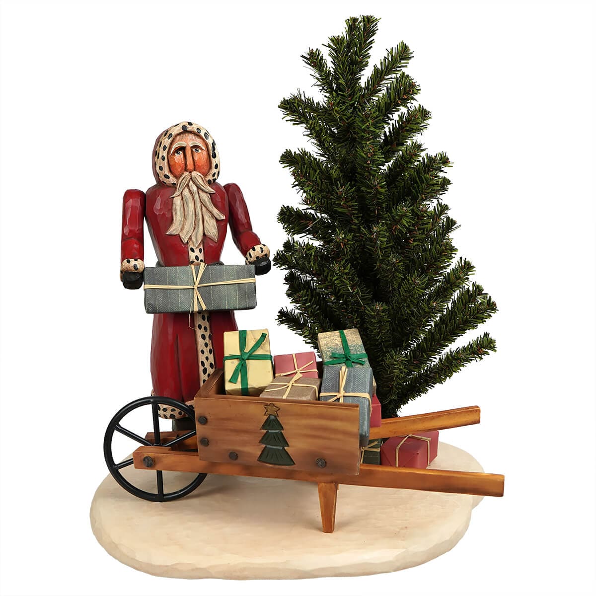 Santa with Gift Wheelbarrow