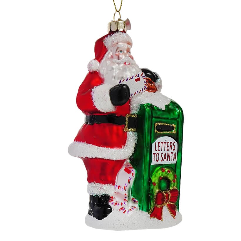 Santa With Mailbox Ornament