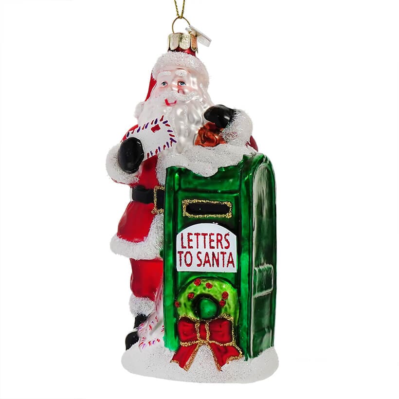 Santa With Mailbox Ornament