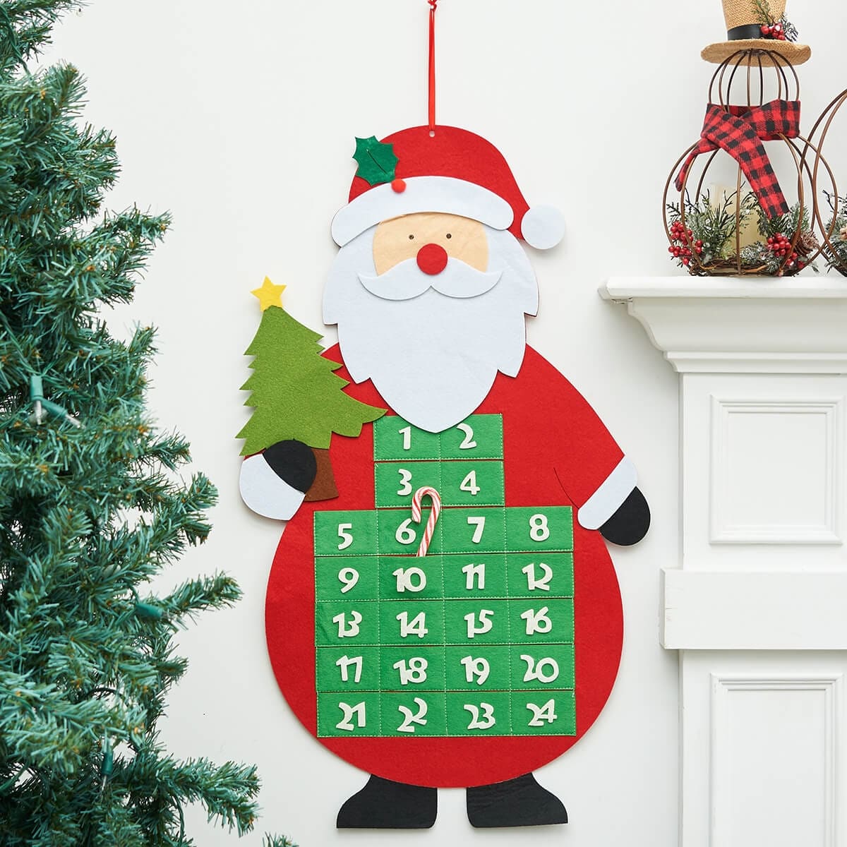 Santa With Tree Calendar - Christmas