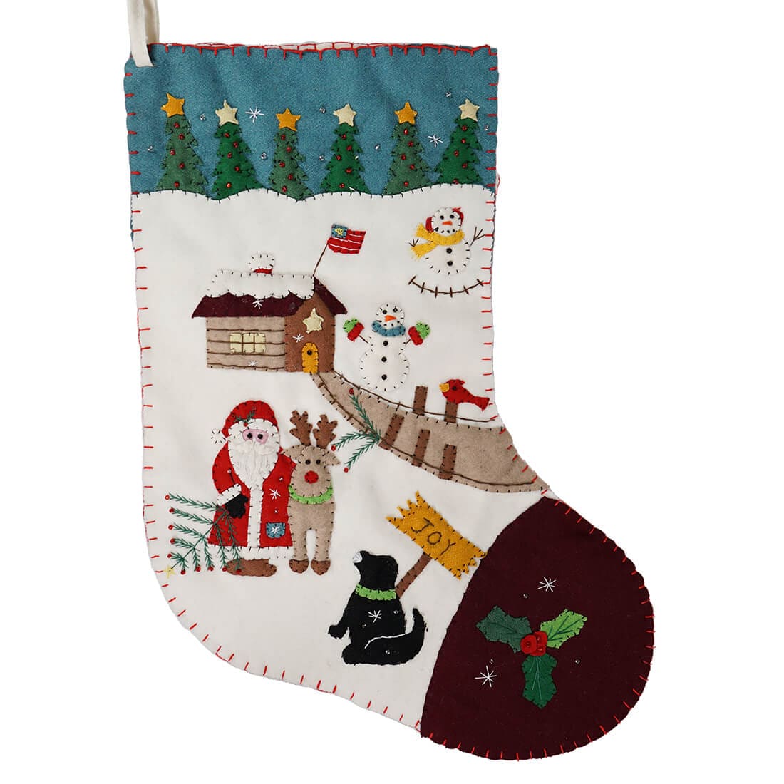 Santa's Village Stocking