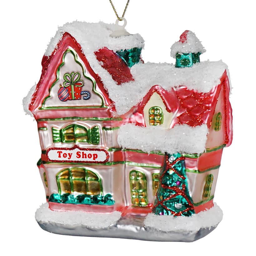 Santa's Workshop House Ornament