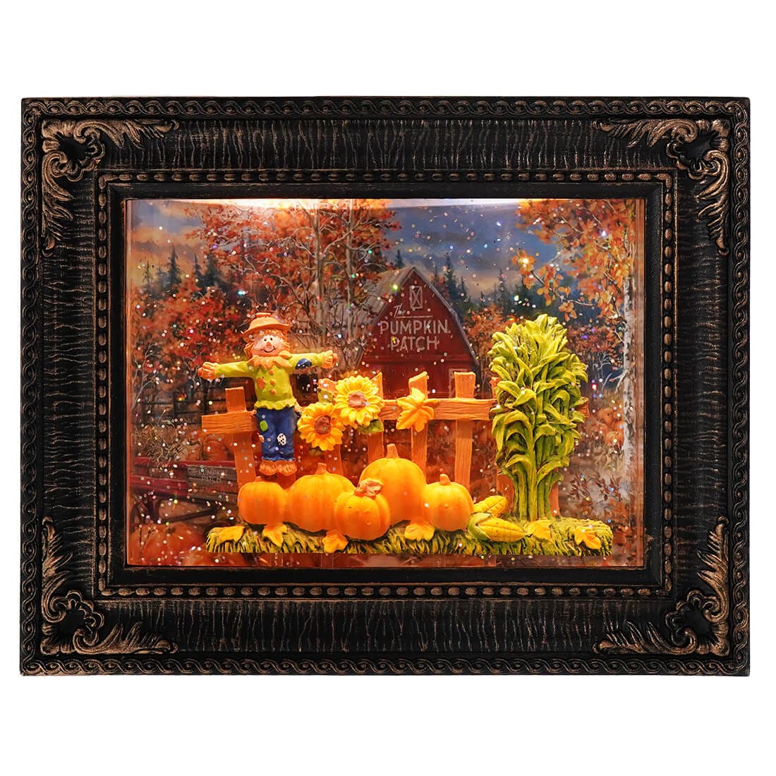 Scarecrow Lighted Water Picture Frame