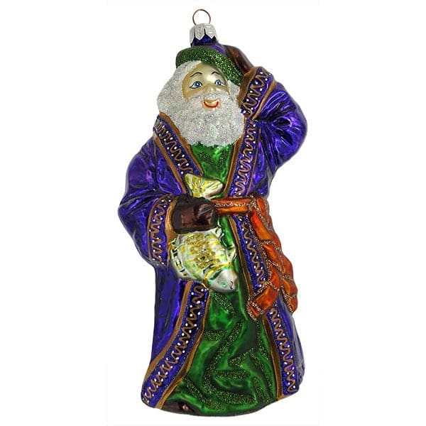 Second Year Santa Regal Christmas Carp Ornament