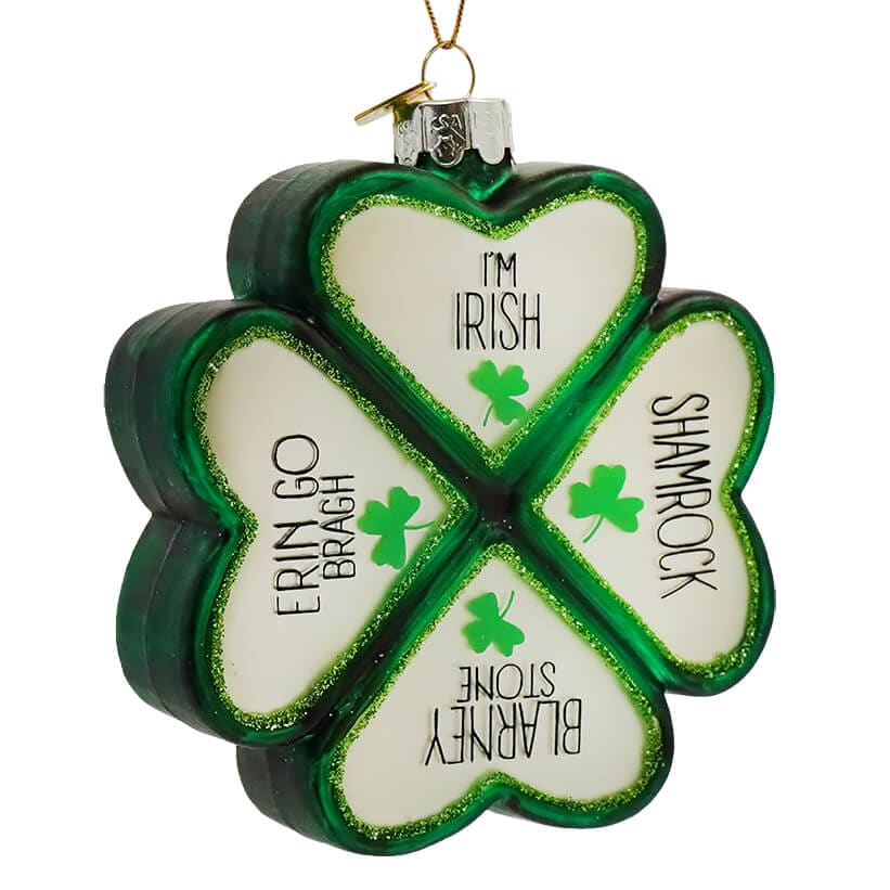 Shamrock With Sayings Ornament