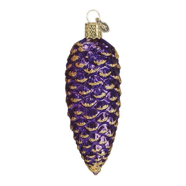 Shimmering Purple Cone Ornament