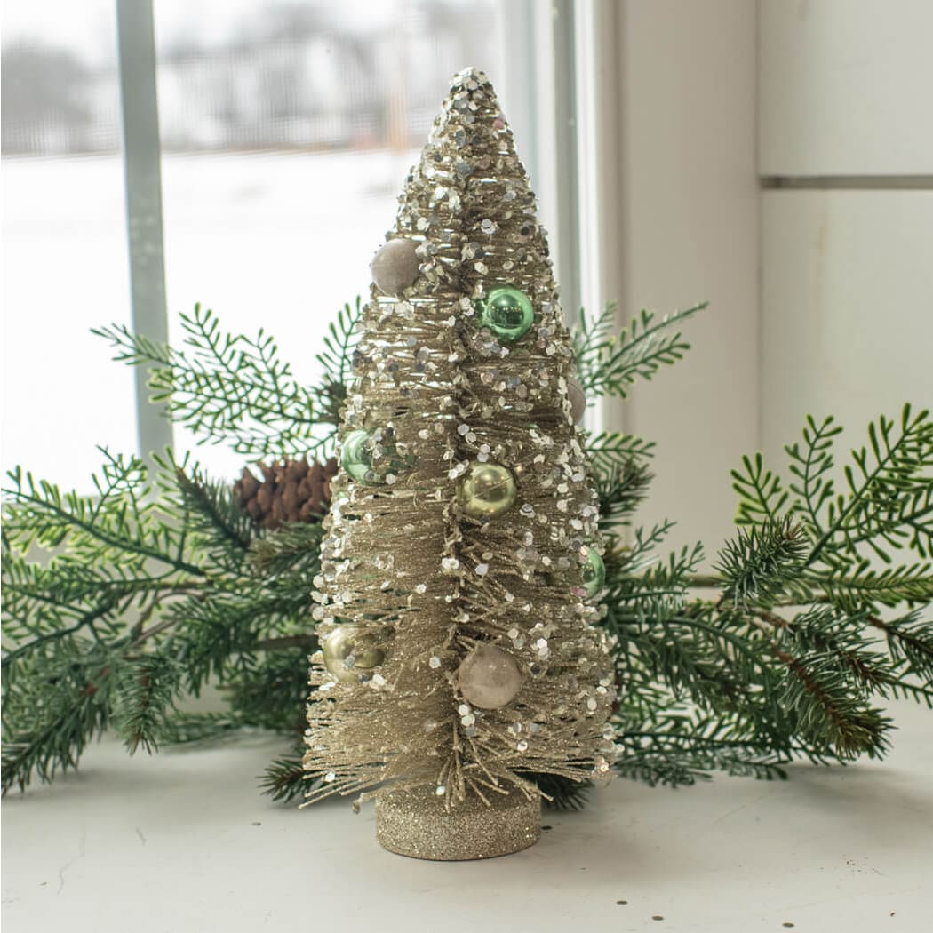 Silver Bottle Brush Tree - Christmas