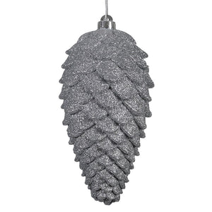 Silver Glittered Holiday Pinecone Ornament - Ornaments