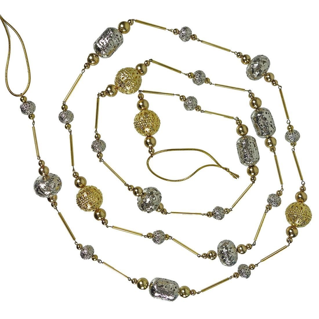 Silver & Gold Metal Bead Garland